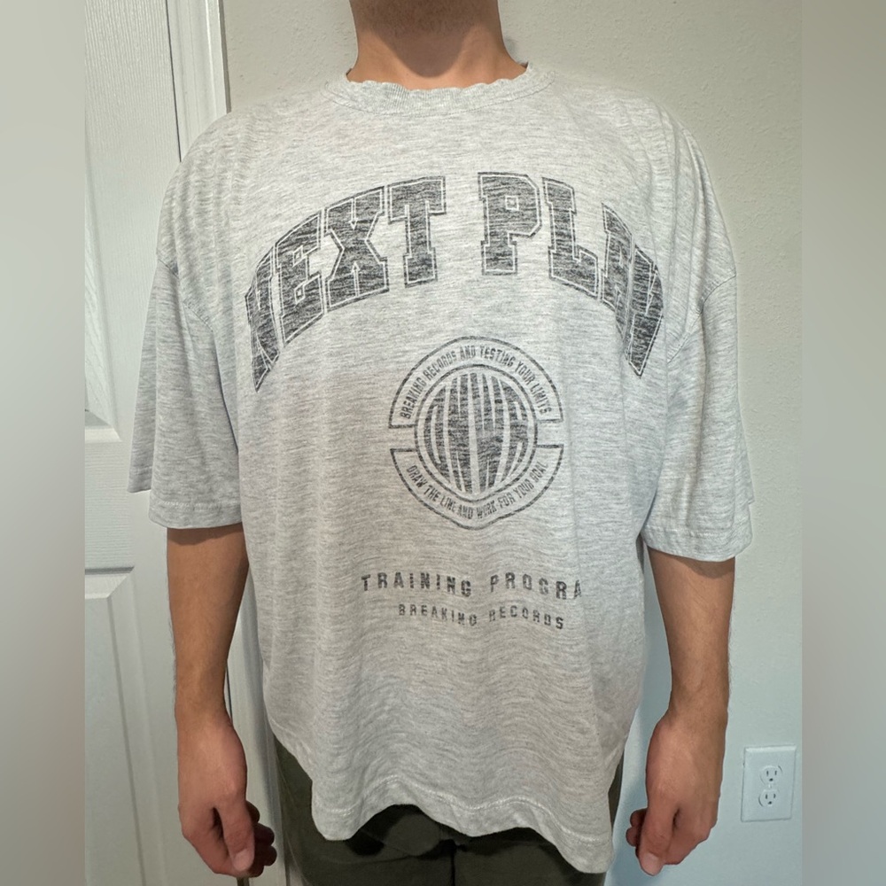 Zara Light Gray Graphic Tee